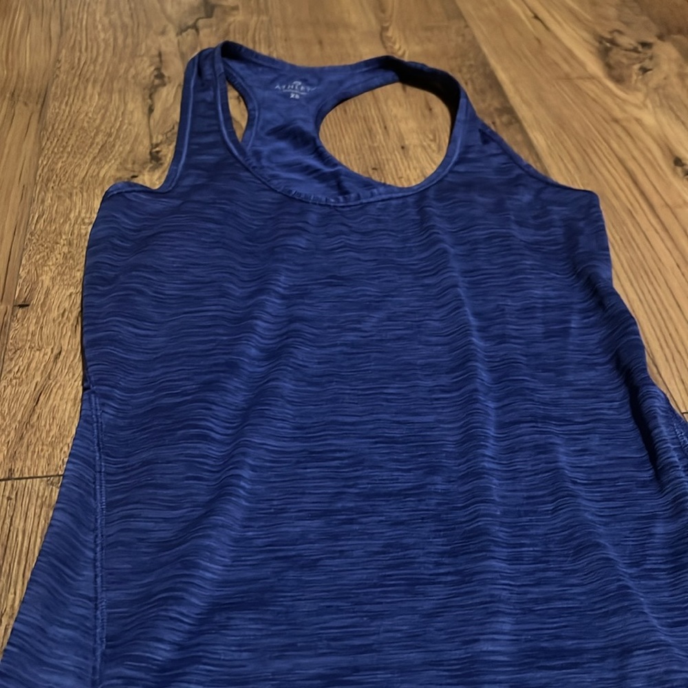 Athleta Blue Racerback Tank Top - Picture 2 of 4